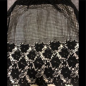 J Gee Skirts - Black, fully lined, crochet lace floral skirt J Gee Skirts - Black, fully lined, crochet lace floral skirt